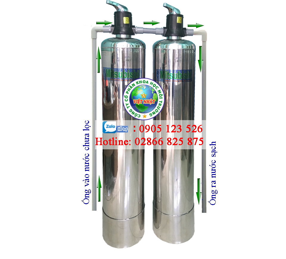 2 binh loc nuoc bang inox 304 auto